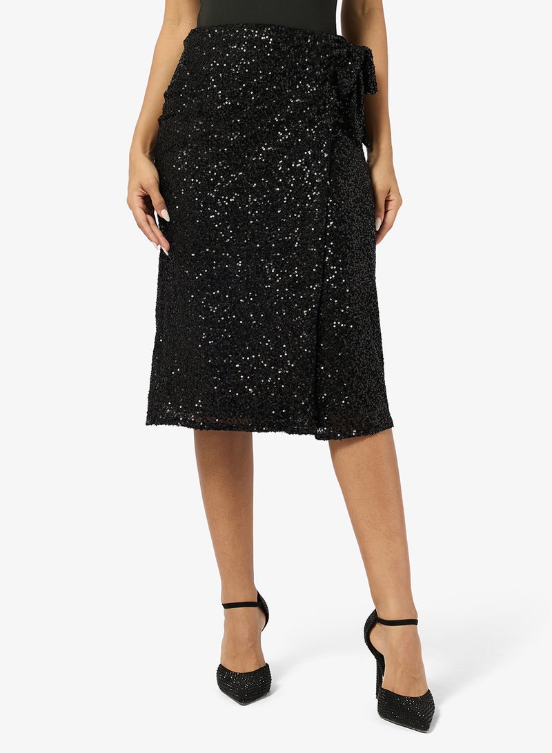 Ginger Sequin Wrap Around Skirt - Image 1